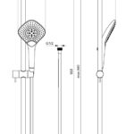Душевой набор Ideal Standart IDEALRAIN со штангой EVO JET DIAMOND XL3 (B1764AA)