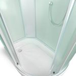 Душ. кабина ER351226L-C3-RUS 120*80*226см,зад.ст бел.стекло мат. 4 мм без г/м . пр.хром.3к.