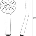 Душевая лейка X07P343 Flat S, 1 режим диаметр 100 мм (X07P343) Душевая лейка X07P343 Flat S, 1 режим диаметр 100 мм (X07P343)