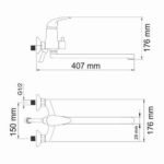Isen 2602L Смеситель для ванны с длинным изливом Isen 2602L Смеситель для ванны с длинным изливом