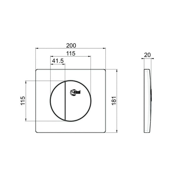 Кнопка смыва Ideal Standard, хром, для инсталляций W3089-W3090, W370067 TE-MA, W309967 Кнопка смыва Ideal Standard, хром, для инсталляций W3089-W3090, W370067 TE-MA, W309967