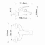 Rossel 2801 Смеситель для ванны с коротким изливом