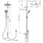 Душевая система Ideal Standard IdealRain Eco Evo, A6943AA