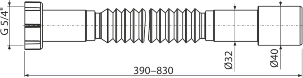 Alca Plast A750 Гибкое соединение 5/4" × 32/40 пластмасса