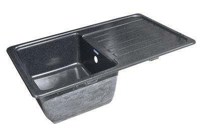 Мойка GRANICOM G-010 (755*455мм), 1 чаша+крыло (антрацит) Мойка GRANICOM G-010 (755*455мм), 1 чаша+крыло (антрацит)