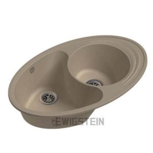 Мойка EWIGSTEIN Elegant W90KF 820*520 1.5 чаши +крыло (крем)