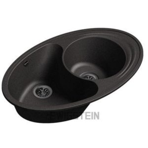 Мойка EWIGSTEIN Elegant W90KF 820*520 1.5 чаши +крыло (черный)