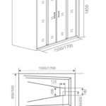 Душ.ограждение INFINITY WTW-TD-160-G-CH Прямое, стекло ГРЕЙП 6мм (без поддона и автослива)