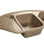 Мойка GRANFEST GF-C1040E 1,5 чаши, угловая 1040*560 мм (песочный-302)