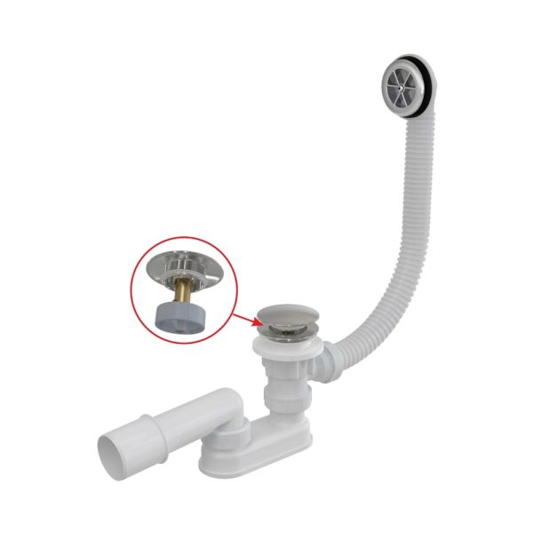 Сифон для ванны Alca Plast, click/clack, металл