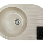 Мойка GRANICOM NOVELL Каролина 7502 (740*485мм), (обсидиан) (без сифона)