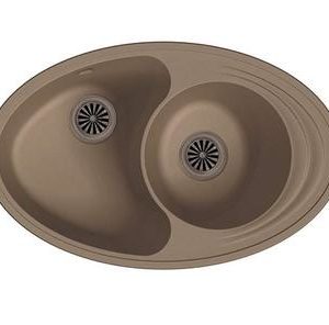 Мойка EWIGSTEIN Elegant W90KF 820*520 1.5 чаши +крыло (темно-бежевый)