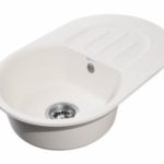Мойки GRANFEST SMART SM685 L (мрамор) 1-чаша+крыло 683х433мм БЕЛЫЙ (без сифона)
