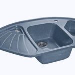 Мойка GRANFEST GF-C1040E 1,5 чаши, угловая 1040*560 мм (графит)