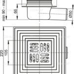 APV26C Сливной трап 105 × 105/50 подводка – боковая, решетка – нержавеющая сталь, воротник – 2-х уро APV26C Сливной трап 105 × 105/50 подводка – боковая, решетка – нержавеющая сталь, воротник – 2-х уро