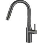 G4398-41 Cмеситель Кухня GAPPO d-35 c выдвижным изливом (серо-корич)