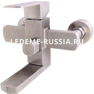 73233 Смеситель Ванна LEDEME НЕРЖАВЕЙКА короткий нос