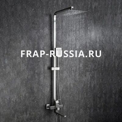 24802 Душевая система Frap d-35 с верхним душем НЕРЖАВЕЙКА 24802 Душевая система Frap d-35 с верхним душем НЕРЖАВЕЙКА