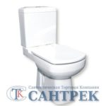 Унитаз-компакт 'ДОМИНО' (белый, с арматурой, креплен. и сиденьем с микролифтом, гориз. вып) г.Киров