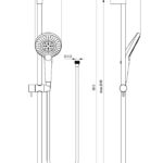 Душевой набор Ideal Standart IDEALRAIN со штангой EVO JET ROUND XL3 (B1763AA)