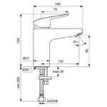 Смеситель Ideal Standard Ceraflex B1712AA для раковины Смеситель Ideal Standard Ceraflex B1712AA для раковины