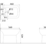 Биде напольное Creo Ceramique TOURS 560х360х405 без крышки (TO2000N)