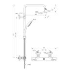 Душевая колонна Ideal Standard Ceratherm T25 в комплекте с термостатическим смесителем для душа (A7208AA) Душевая колонна Ideal Standard Ceratherm T25 в комплекте с термостатическим смесителем для душа (A7208AA)