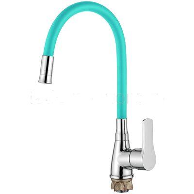 4699-11 Смеситель Кухня LEDEME с силиконовым изливом (на гайке) шар d40 (бирюзовый/хром) 4699-11 Смеситель Кухня LEDEME с силиконовым изливом (на гайке) шар d40 (бирюзовый/хром)