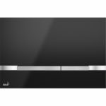 Кнопка смыва Alca Plast Stripe black, черная