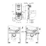 Комплект GROHE Rapid SLX 3 в 1 для подвесного унитаза: инсталляция, крепление к стене и панель смыва Skate Cosmopolitan, размер S, хром (39603000)