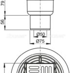 APV201 Сливной трап 105 × 105/50/75, подводка – прямая, решетка из нерж стали, гидрозатвор – мокрый APV201 Сливной трап 105 × 105/50/75, подводка – прямая, решетка из нерж стали, гидрозатвор – мокрый