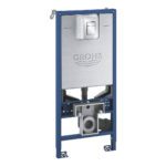 Комплект GROHE Rapid SLX 3 в 1 для подвесного унитаза: инсталляция, крепление к стене и панель смыва Skate Cosmopolitan, размер S, хром (39603000)
