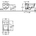 Унитаз подвесной Geberit iCon Square вертикальный смыв, закрытая форма, Rimfree (201950000)