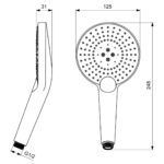 Лейка душевая Ideal Standart IDEALRAIN EVO JET ROUND XL3 (B1759AA) Лейка душевая Ideal Standart IDEALRAIN EVO JET ROUND XL3 (B1759AA)