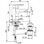 Смеситель Ideal Standart Tesi для раковины A6559AA Смеситель Ideal Standart Tesi для раковины A6559AA