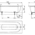 Стальная ванна Kaldewei Advantage Saniform Plus 373-1 170x75 см, пристенная, белая, на ножках Стальная ванна Kaldewei Advantage Saniform Plus 373-1 170x75 см, пристенная, белая, на ножках