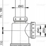 Alca Plast A443-DN50/40 Сифон для мойки с накидной гайкой 6/4" Alca Plast A443-DN50/40 Сифон для мойки с накидной гайкой 6/4"