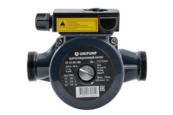 Циркуляционный насос CP 25-80 180 UNIPUMP Циркуляционный насос CP 25-80 180 UNIPUMP