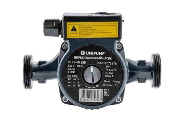 Циркуляционный насос CP 25-60 180 UNIPUMP Циркуляционный насос CP 25-60 180 UNIPUMP