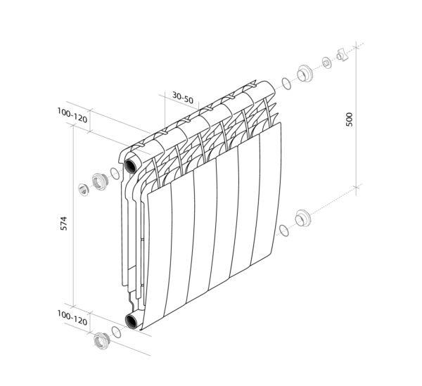 Радиатор Royal Thermo Biliner 500 Bianco Traffico (4,6,8,10,12 секций) Радиатор Royal Thermo Biliner 500 Bianco Traffico (4,6,8,10,12 секций)