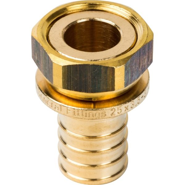 Переходник 25xG 3/4" с накидной гайкой для труб из сшитого полиэтилена аксиальный STOUT Переходник 25xG 3/4" с накидной гайкой для труб из сшитого полиэтилена аксиальный STOUT