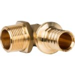Угольник-переходник 25xR 3/4" с наружной резьбой для труб из сшитого полиэтилена аксиальный STOUT
