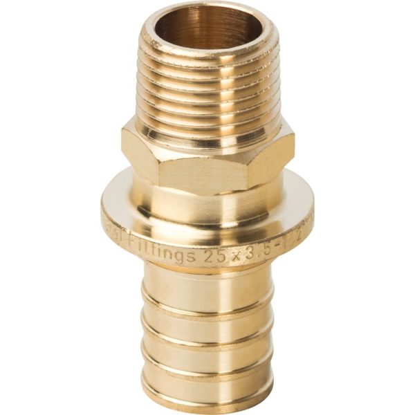 Переходник 25xR 1/2" с наружной резьбой для труб из сшитого полиэтилена аксиальный STOUT Переходник 25xR 1/2" с наружной резьбой для труб из сшитого полиэтилена аксиальный STOUT