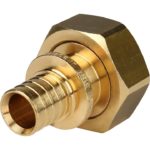 Угольник 20-Rp 1/2" настенный с длинным нарезным патрубком STOUT