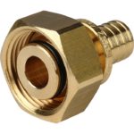 Угольник 20-Rp 1/2" настенный с длинным нарезным патрубком STOUT