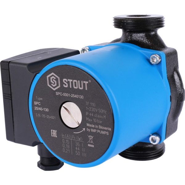Насос 25/40-130 циркуляционный STOUT Насос 25/40-130 циркуляционный STOUT