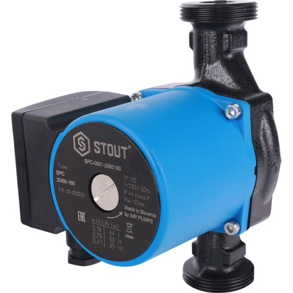 Насос 25 / 60 - 180 циркуляционный STOUT Насос 25 / 60 - 180 циркуляционный STOUT