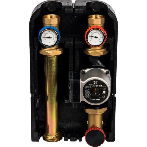Насосная группа 1 1/4" с прямым контуром с насосом Grundfos UPSO 32-65 в теплоизоляции DN 32 STOUT