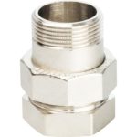 Разъемное соединение 1"1/4 "американка" ВН никелированное, уплотнение под гайкой o-ring кольцо STOUT