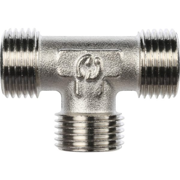 Тройник 1/2X1/2X1/2 НН никелированный STOUT